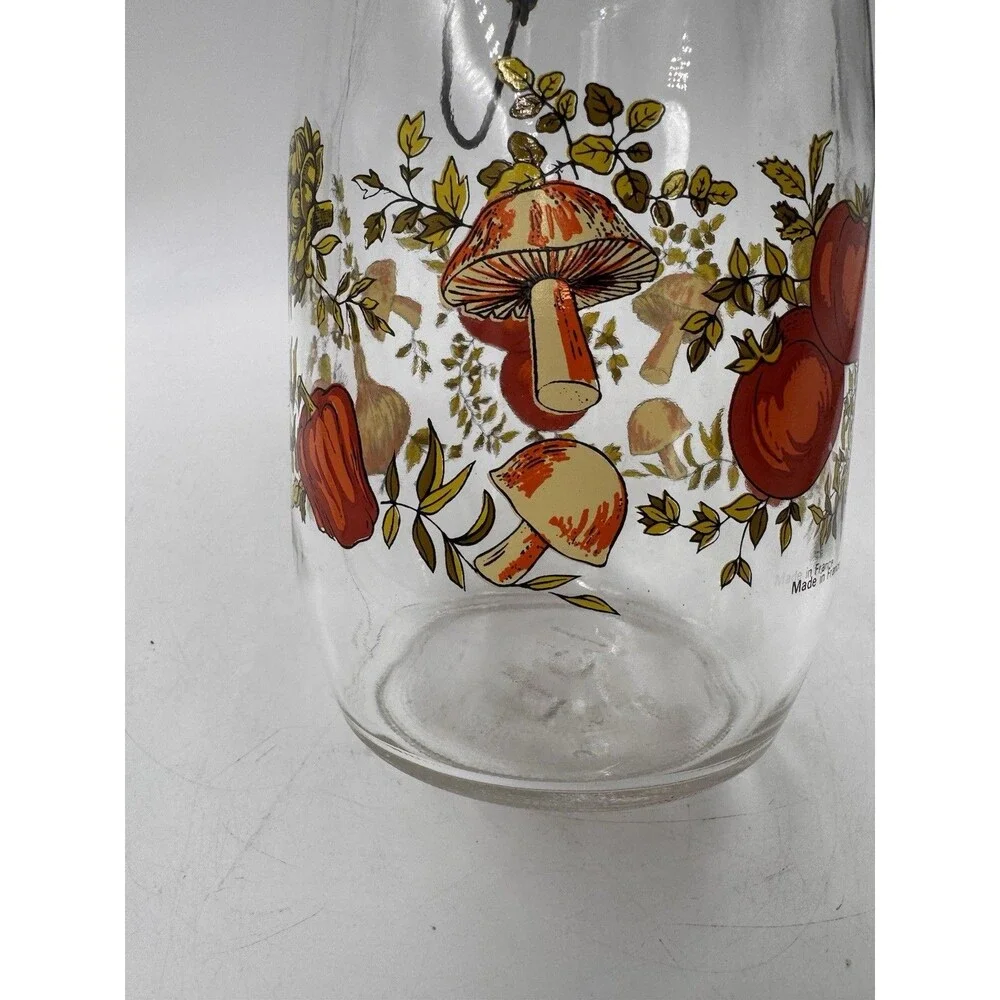 Vintage 1.5L Hinged Lid Glass Jar Made in France Mushrooms, Peppers. Tomatoes